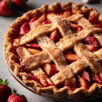 Brown Butter Strawberry Peach Pie