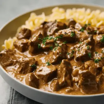 Slow Cooker Beef Stroganoff