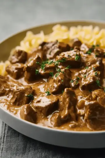 Slow Cooker Beef Stroganoff