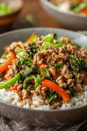 Ground Turkey Teriyaki Stir Fry
