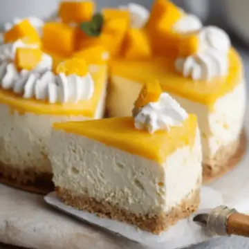 No Bake Mango Ice Cream Cheesecake