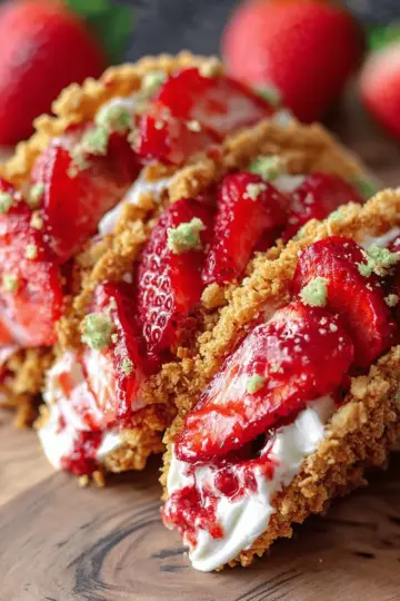 Strawberry Crunch Cheesecake Tacos