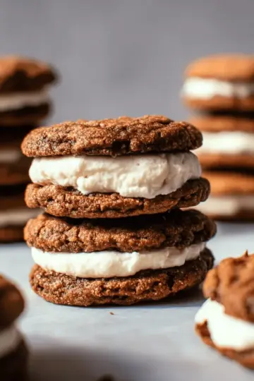 Incredible Gingerbread Oatmeal Cream Pies