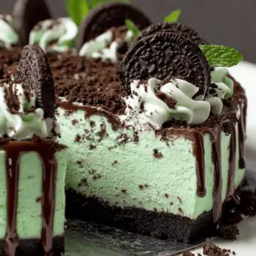 Easy No Bake Oreo Mint Cheesecake