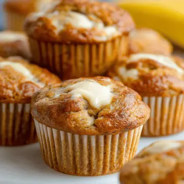 Cream Cheese-Filled Banana Bread Muffins