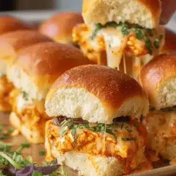 Sheet Pan Buffalo Chicken Sliders