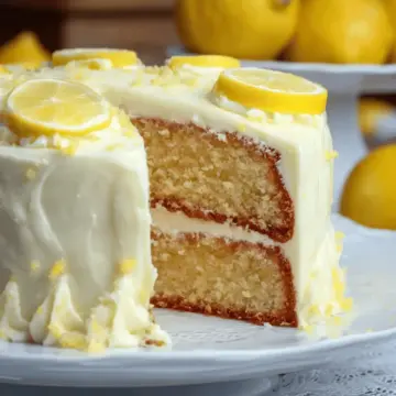 Lemon Velvet Cake w/ Lemon Cream Cheese Frosting