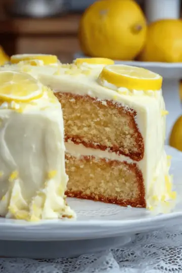 Lemon Velvet Cake w/ Lemon Cream Cheese Frosting