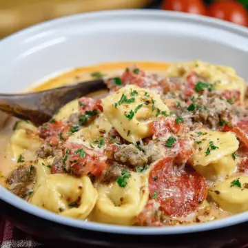 crock pot cheese tortellini and sausage