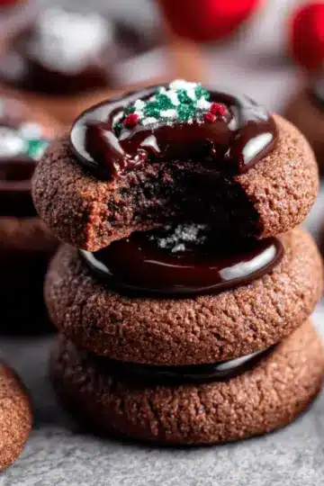 Chocolate Thumbprint Cookies