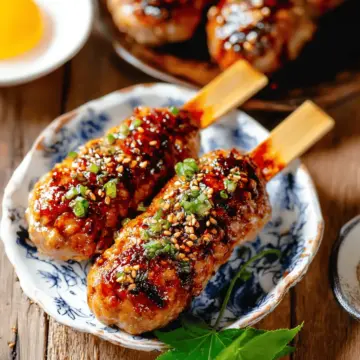 Tsukune (Japanese Chicken Meatball Skewers