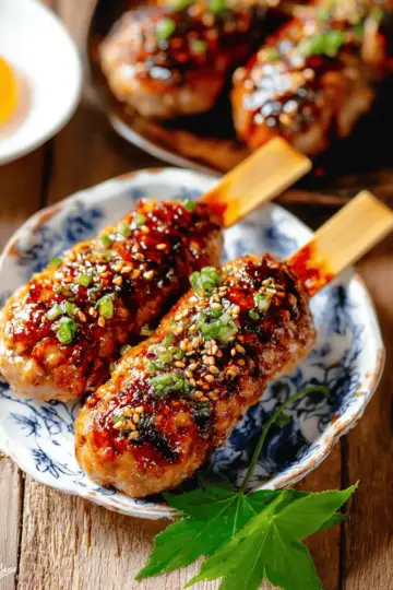Tsukune (Japanese Chicken Meatball Skewers
