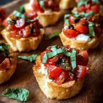 Cheesy Bruschetta Bites