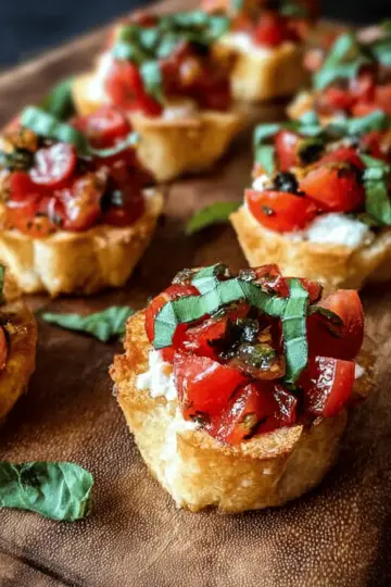Cheesy Bruschetta Bites