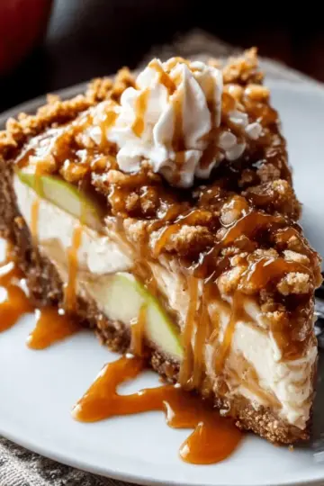 Caramel Apple Cheesecake Pie