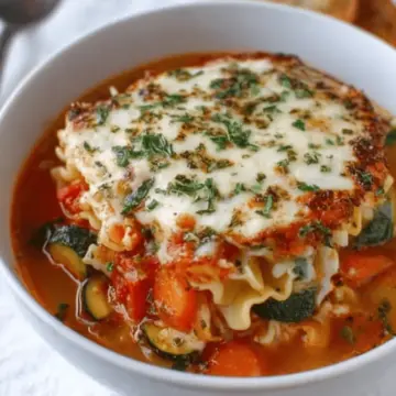 Garden Vegetable Lasagna Soup