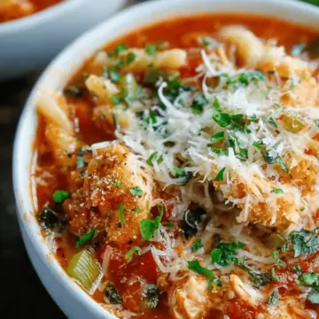 Crockpot Chicken Parmesan Soup (Slow Cooker)