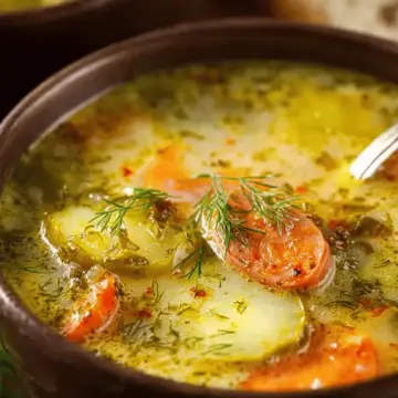 Dill Pickle Soup (Polish Zuppa Ogórkowa)
