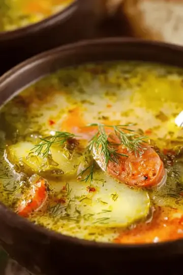 Dill Pickle Soup (Polish Zuppa Ogórkowa)