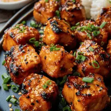 Air Fryer Bang Bang Salmon Bites