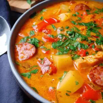 Spanish Potato and Chorizo Soup