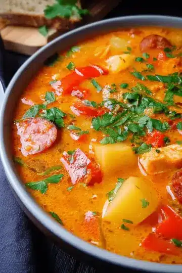 Spanish Potato and Chorizo Soup