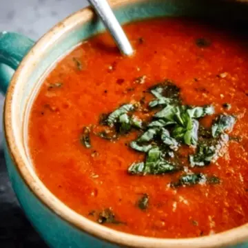 Homemade Roasted Tomato Basil Soup
