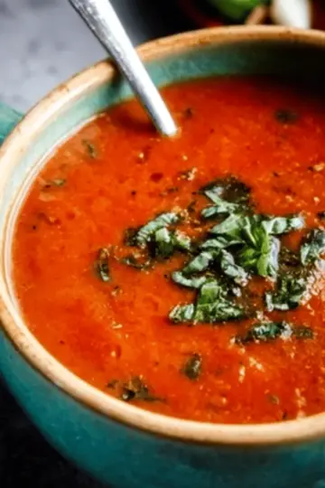 Homemade Roasted Tomato Basil Soup