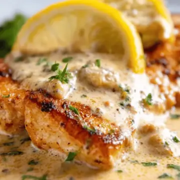 Baked Fish with Lemon Cream Sauce