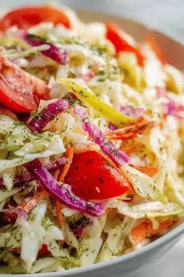 Greek Cabbage Salad - Lahanosalata (vinegar coleslaw)