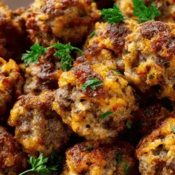 Cheesy Sausage Stuffing Balls