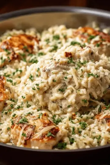 Creamy Parmesan One Pot Chicken and Rice