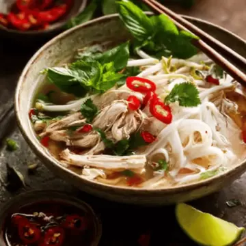 Vietnamese Chicken Pho soup (Pho Ga)
