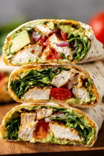 Healthy Chicken Avocado Wraps