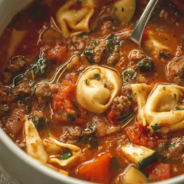 Italian Sausage Soup with Tortellini