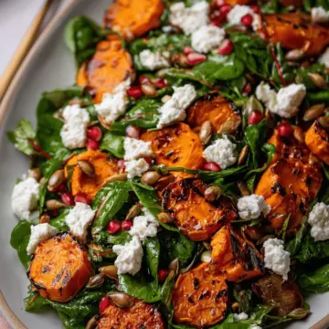 Roasted Sweet Potato Goat Cheese Salad