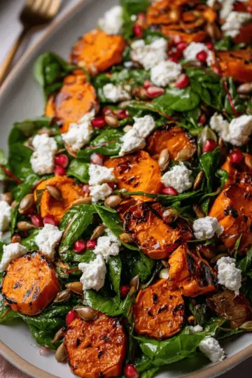 Roasted Sweet Potato Goat Cheese Salad