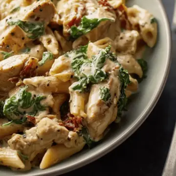 Slow-Cooker Creamy Tuscan Chicken Pasta
