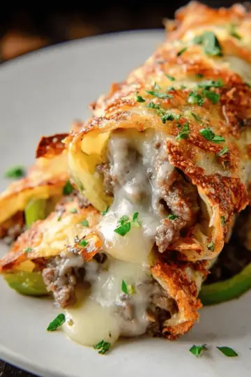 Keto Philly Cheesesteak Roll Ups