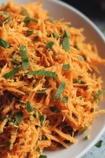 French Grated Carrot Salad with Lemon Dijon Vinaigrette