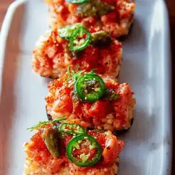 Crispy Rice with Spicy Salmon
