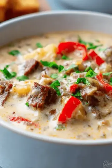 Cheesesteak Potato Soup