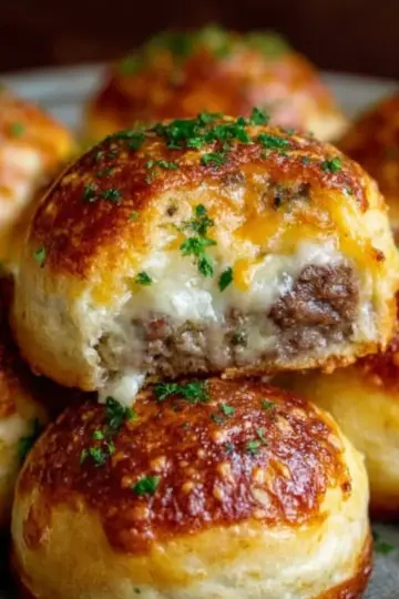 Diverse Dishes Garlic Parmesan Cheeseburger Bombs Recipe