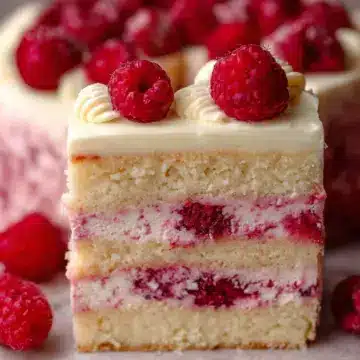White Chocolate Raspberry Cake