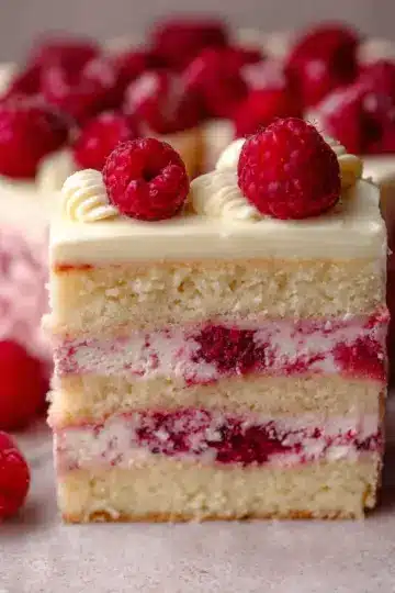 White Chocolate Raspberry Cake