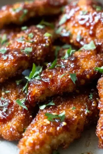 Sticky Honey Garlic Chicken Tenders