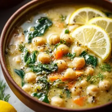 Lemony Greek Chickpea Soup