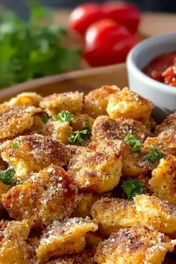 Crispy Parmesan Tortellini Bites