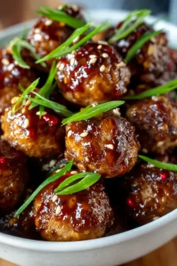 Asian Glazed Turkey Meatballs