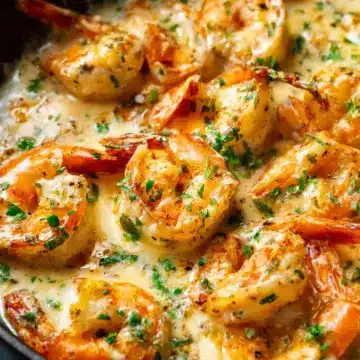 Creamy Garlic Prawns (Shrimp)